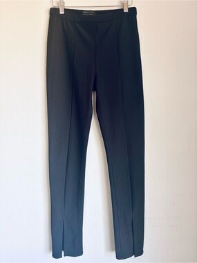 Urban Outfitters Sofia Ribbed Center Seam Split Hem Leggings Black, Sz Small